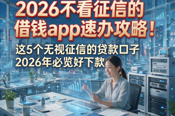 2026不看征信的借钱app速办攻略!这5个无视征信的贷款口子2026年必览好下款
