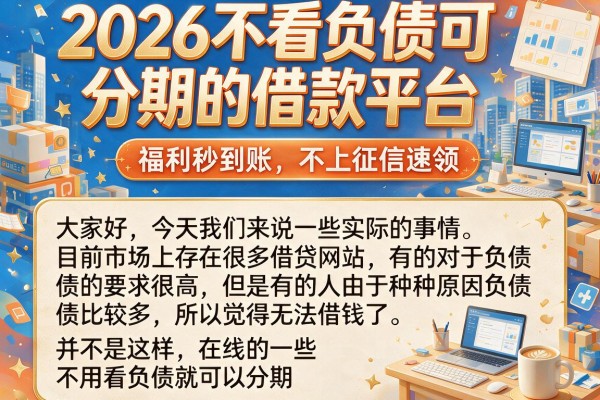 2026不看负债可分期的借款平台,福利秒到账,不上征信速领