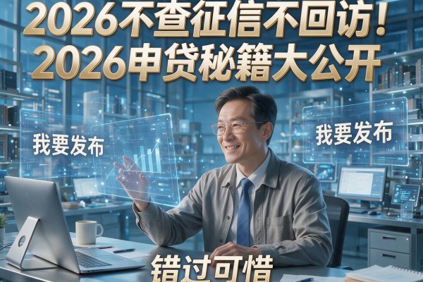 2026不查征信不回访!2026申贷秘籍大公开,错过可惜