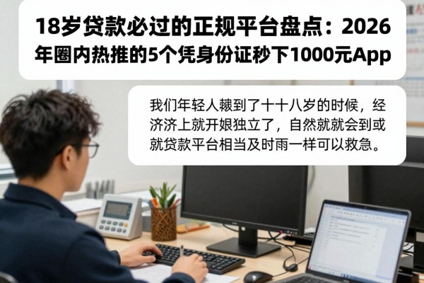 18岁贷款必过的正规平台盘点:2026年圈内热推的5个凭身份证秒下1000元App