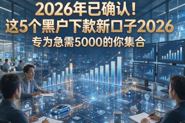 2026年已确认！这5个黑户下款新口子2026，专为急需5000的你集合