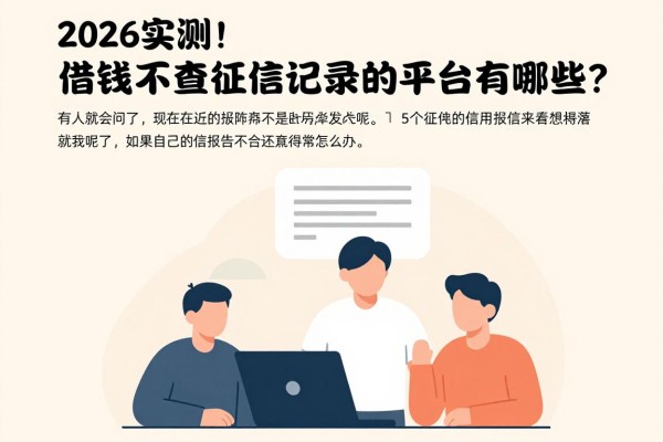 2026实测！借钱不查征信记录的平台有哪些？这5个无视5000借款记录