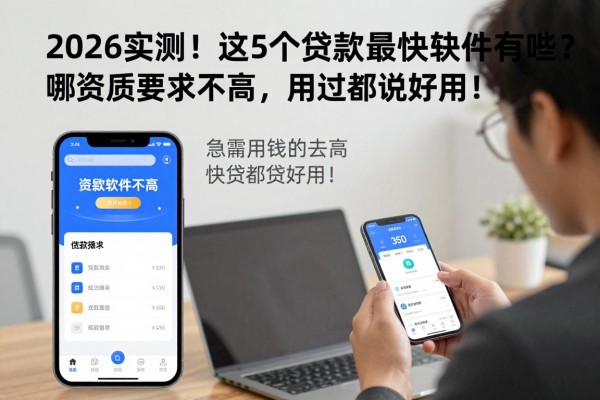 2026实测!这5个贷款最快的软件有哪些?资质要求不高,用过都说好用!