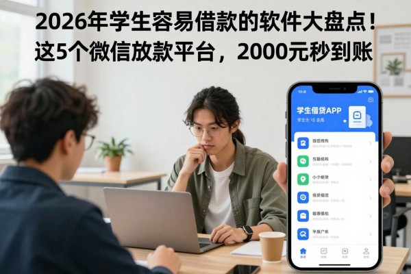 2026年学生容易借款的软件大盘点!这5个微信放款平台,2000元秒到账