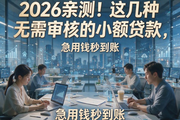 2026亲测！这几种无需审核的小额贷款，急用钱秒到账！