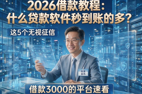 2026借款教程：什么贷款软件秒到账的多？这5个无视征信、借款3000的平台速看！
