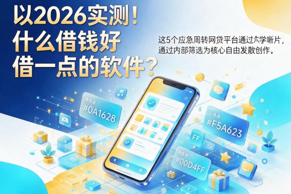 2026实测!手机什么借钱好借一点的软件?这5个应急周转网贷平台通过内部筛选