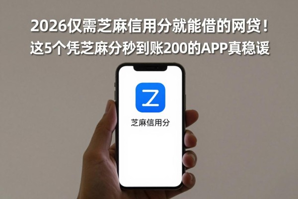 2026仅需芝麻信用分就能借的网贷!这5个凭芝麻分秒到账2000的APP真稳妥
