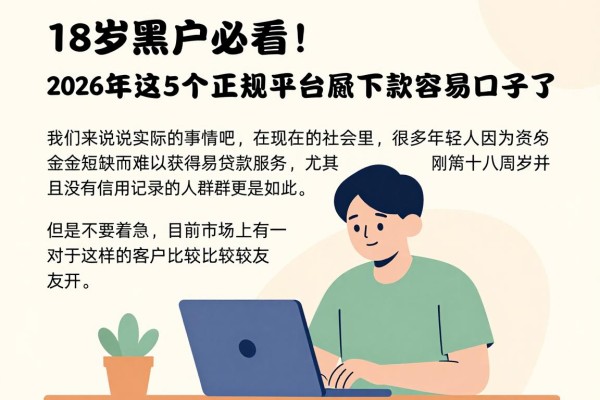 18岁黑户必看!2026年这5个正规平台容易下款,易借20000的口子都在这了