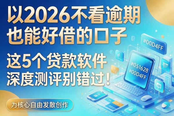 2026不看逾期也能好借的口子，这5个贷款软件深度测评别错过！