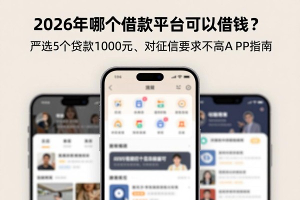 2026年哪个借款平台可以借钱?严选5个贷款1000元、对征信要求不高的高额度APP指南