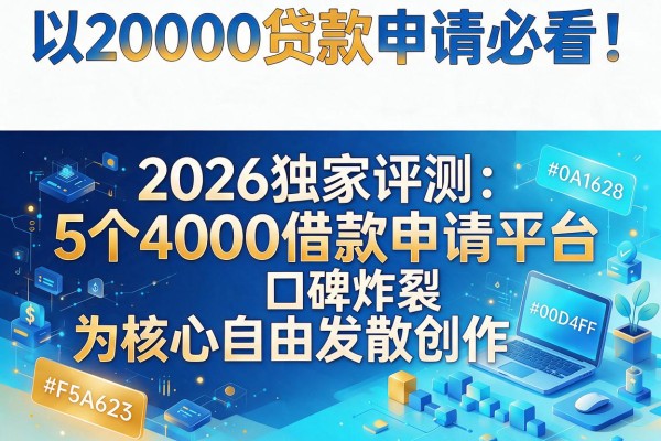 20000贷款申请必看!2026独家评测:5个4000借款申请平台口碑炸裂