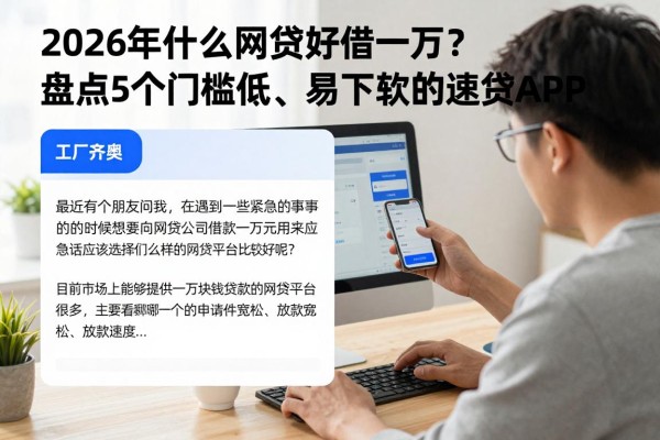 2026年什么网贷好借一万?盘点5个门槛低、易下款的速贷APP