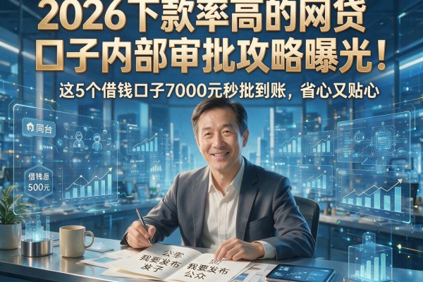 2026下款率高的网贷口子内部审批攻略曝光!这5个借钱口子7000元秒批到账,省心又贴心