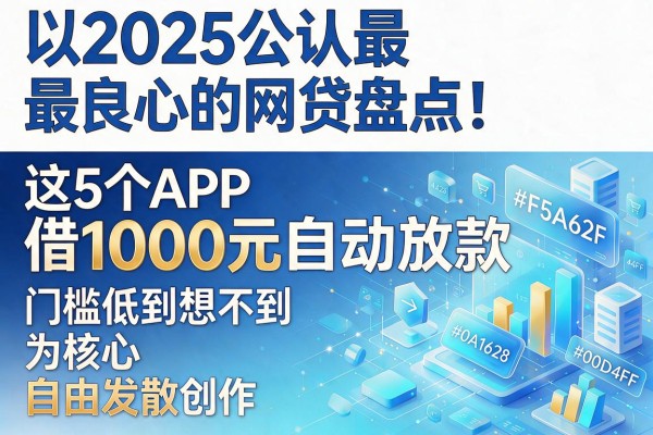 2025公认最良心的网贷盘点!这5个APP借1000元自动放款,门槛低到想不到