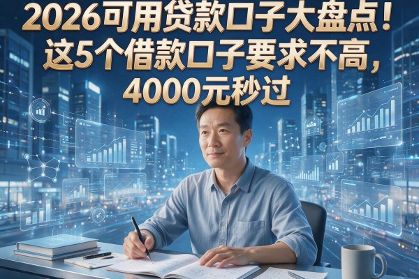 2026可用贷款口子大盘点!这5个借款口子要求不高,4000元秒过!