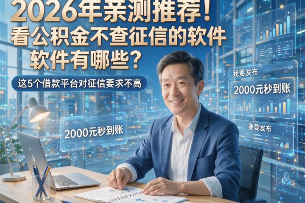 2026年亲测推荐!看公积金不查征信的软件有哪些?这5个借款平台对征信要求不高,2000元秒到账
