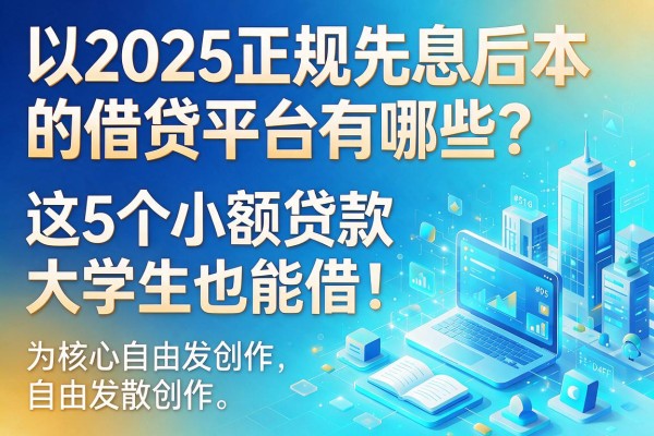 2025正规先息后本的借贷平台有哪些?这5个小额贷款大学生也能借!