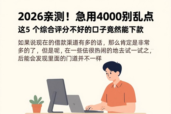 2026亲测!急用4000别乱点,这5个综合评分不好的口子竟然能下款