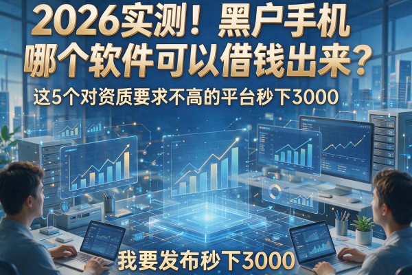 2026实测!黑户手机哪个软件可以借钱出来?这5个对资质要求不高的平台秒下3000