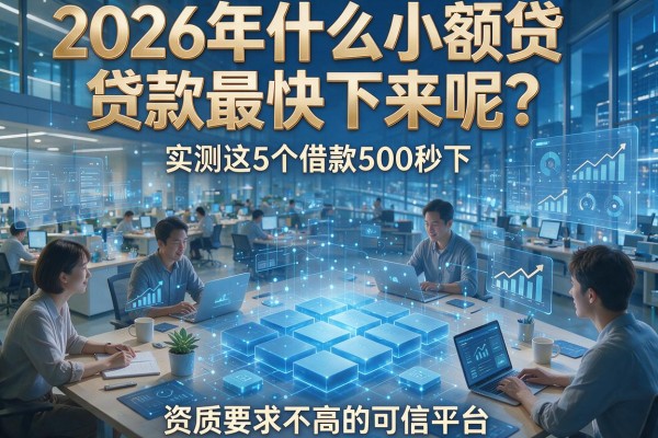 2026年什么小额贷款最快下来呢?实测这5个借款500秒下、资质要求不高的可信平台!