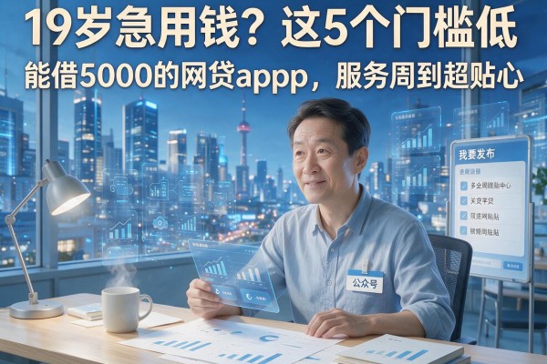 19岁急用钱?这5个门槛低、能借5000的网贷App,服务周到超贴心!