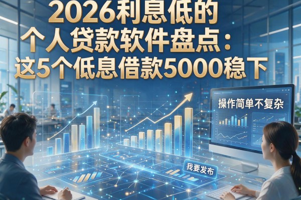 2026利息低的个人贷款软件盘点:这5个低息借款5000稳下,操作简单不复杂