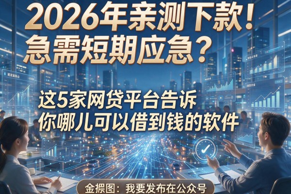 2026年亲测下款!急需短期应急?这5家网贷平台告诉你哪儿可以借到钱的软件