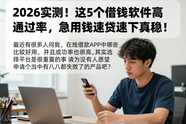 2026实测！这5个借钱软件高通过率，急用钱速贷速下真稳！