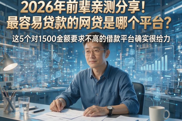 2026年前辈亲测分享!最容易贷款的网贷是哪个平台?这5个对1500金额要求不高的借款平台确实很给力