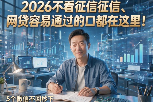 2026不看征信征信、网贷容易通过的口都在这里！5个微信不回秒下
