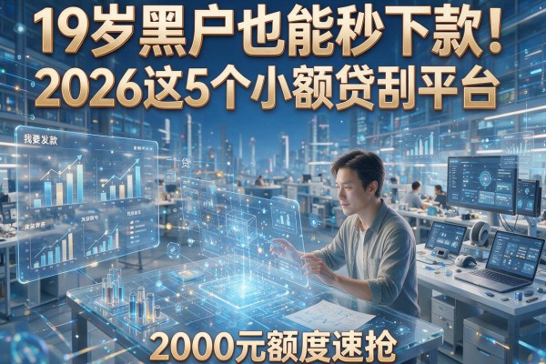 19岁黑户也能秒下款!2026这5个小额贷款平台,2000元额度速抢