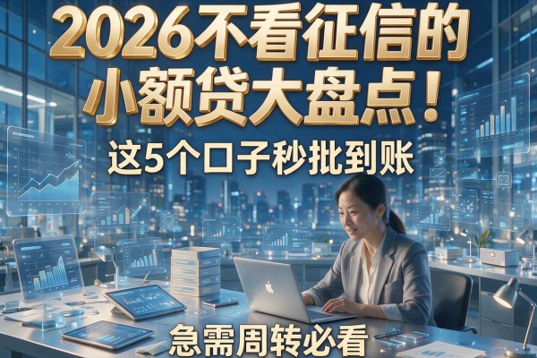 2026不看征信的小额贷大盘点！这5个口子秒批到账，急需周转必看