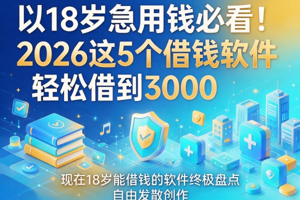 18岁急用钱必看！2026这5个借钱软件轻松借到3000，现在18岁能借钱的软件终极盘点