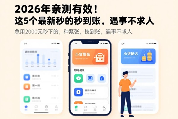2026年亲测有效！这5个最新秒下的小贷app，急用2000元秒到账，遇事不求人