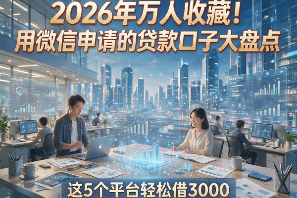 2026年万人收藏!用微信申请的贷款口子大盘点,这5个平台轻松借3000