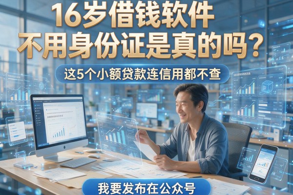 16岁借钱软件不用身份证是真的吗？这5个小额贷款连信用都不查