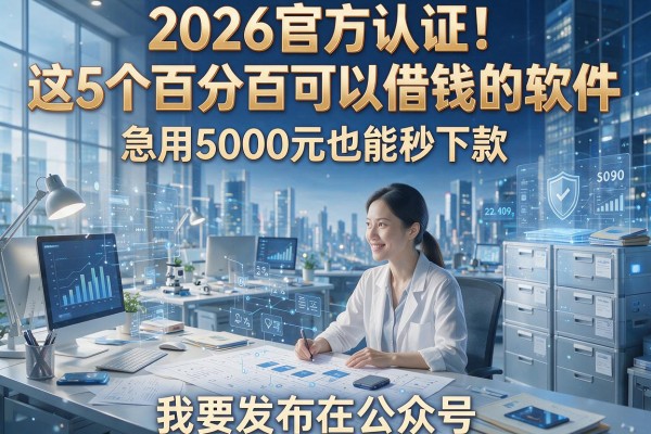 2026官方认证!这5个百分百可以借钱的软件,急用5000元也能秒下款