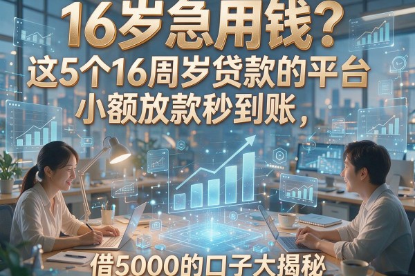 16岁急用钱?这5个16周岁贷款的平台小额放款秒到账,借5000的口子大揭秘!