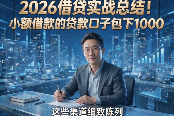 2026借贷实战总结!小额借款的贷款口子包下1000,这些渠道细致陈列!