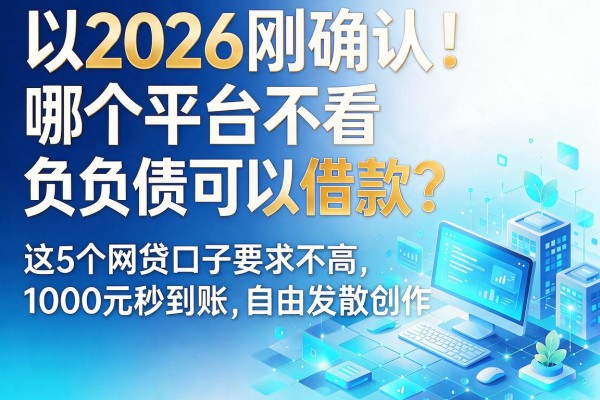 2026刚确认!哪个平台不看负债可以借款?这5个网贷口子要求不高,1000元秒到账