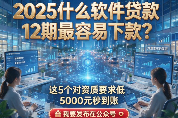 2025什么软件贷款12期最容易下款?这5个对资质要求低,5000元秒到账!