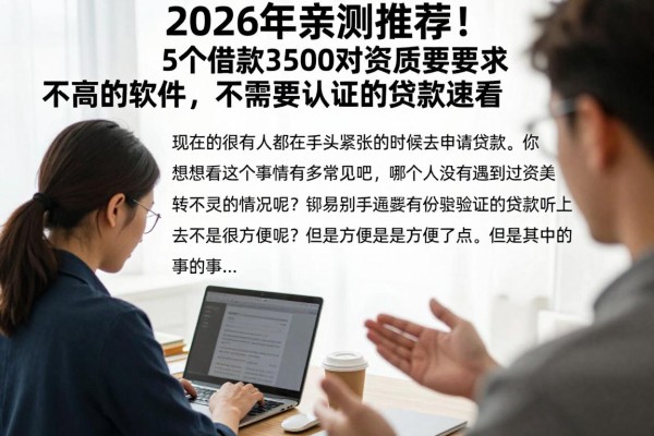 2026年亲测推荐!5个借款3500对资质要求不高的软件,不需要认证的贷款速看