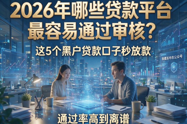 2026年哪些贷款平台最容易通过审核？这5个黑户贷款口子秒放款，通过率高到离谱！