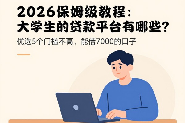 2026保姆级教程:大学生的贷款平台有哪些?优选5个门槛不高、能借7000的口子