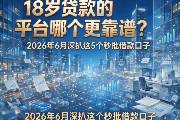 18岁贷款的平台哪个更靠谱?2026年6月深扒这5个秒批借款口子