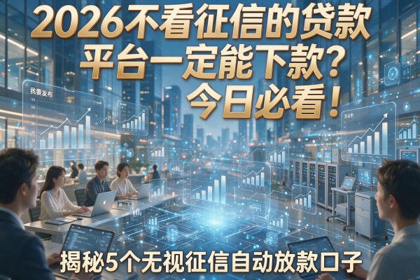 2026不看征信的贷款平台一定能下款?今日必看!揭秘5个无视征信自动放款口子