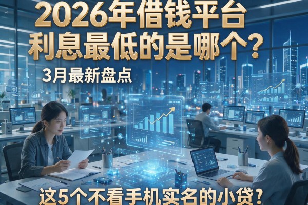 2026年借钱平台利息最低的是哪个？3月最新盘点这5个不看手机实名的小贷