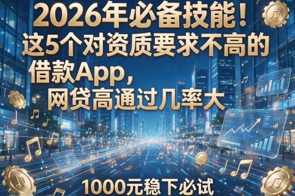 2026年必备技能！这5个对资质要求不高的借款App，网贷高通过几率大，1000元稳下必试