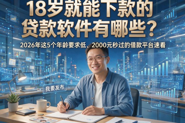 18岁就能下款的贷款软件有哪些?2026年这5个年龄要求低、2000元秒过的借款平台速看